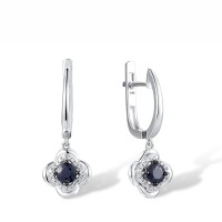 14KWB Earrings Blue Sapphire,Diamond (E315997SAP14KWB)