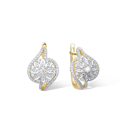 14KYW Earrings Diamond (E316028DIA14KYW)