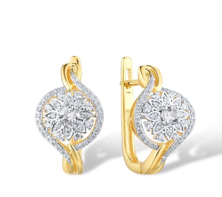 14KYW Earrings Diamond (E316029DIA14KYW)