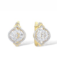 14KYW Earrings Diamond (E316030DIA14KYW)