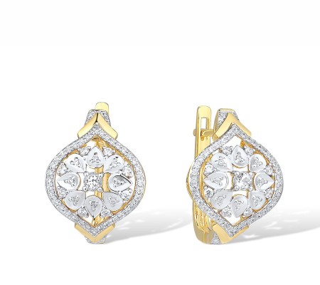 14KYW Earrings Diamond (E316030DIA14KYW)