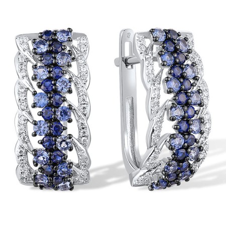 4KWB Earrings Blue Sapphire,Diamond (E316112SAP14KWB)