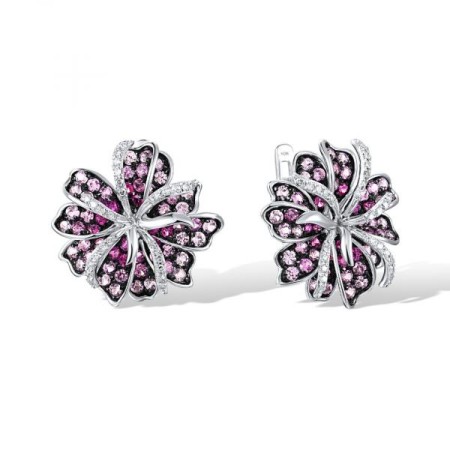 10KWB Earrings Created Pink Sapphire,Created Ruby,Diamond (E316160CPR10KWB)