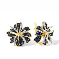 14KYWB Earrings Blue Sapphire,Diamond (E316160SAP114KYWB)