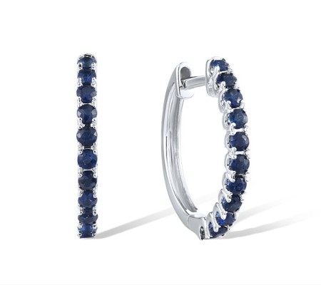 14KW Earrings Blue Sapphire (E316173SAP14KW)