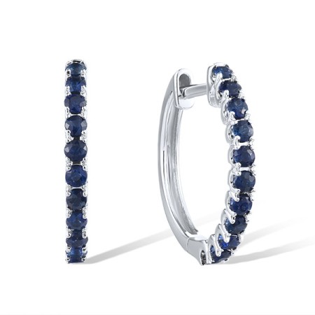 14KW Earrings Blue Sapphire (E316173SAP14KW)