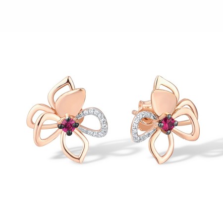 14KRWB Earrings Diamond,Ruby (E316195RUY14KRWB)
