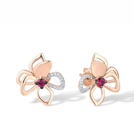 14KRWB Earrings Diamond,Ruby (E316195RUY14KRWB)