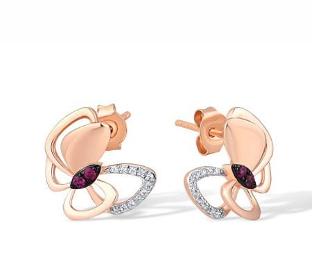 14KRWB Earrings Diamond,Ruby (E316196RUY14KRWB)