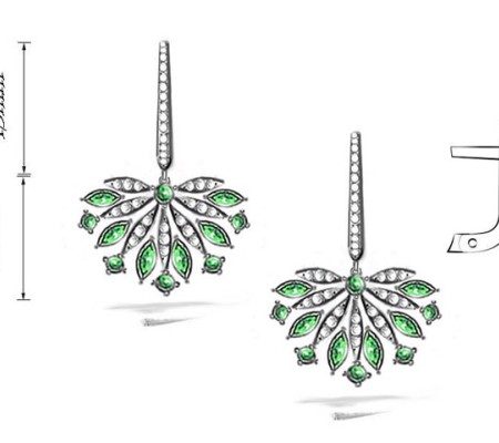 14KW Earrings Blue Sapphire,Diamond (E316197SAP14KW)