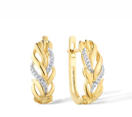 14KYW Earrings Diamond (E316210DIA14KYW)