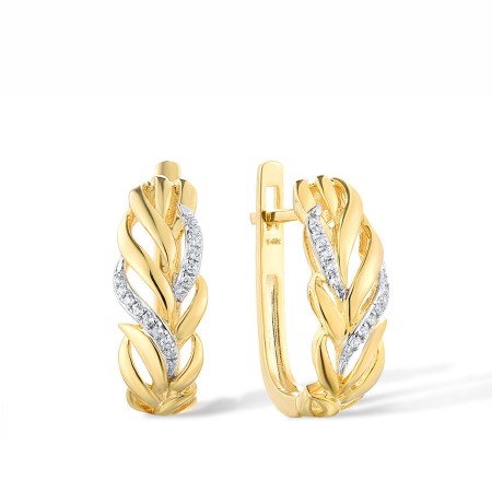 14KYW Earrings Diamond (E316210DIA14KYW)