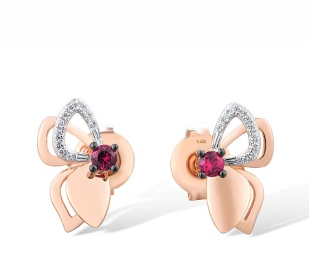 14KRWB Earrings Diamond,Ruby (E316340RUY14KRWB)