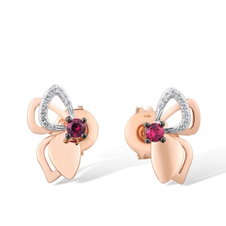 14KRWB Earrings Diamond,Ruby (E316340RUY14KRWB)