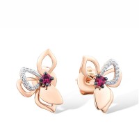 14KRWB Earrings Diamond,Ruby (E316341ARUY14KRWB)