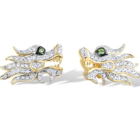 14KYWB Earrings Diamond,Green Garnet (E316392GNG14KYWB)
