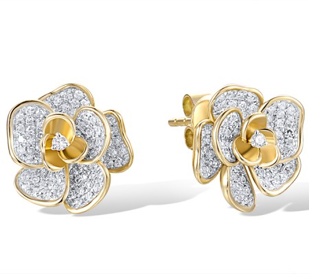 14KYW Earrings Diamond (E316410DIA14KYW)