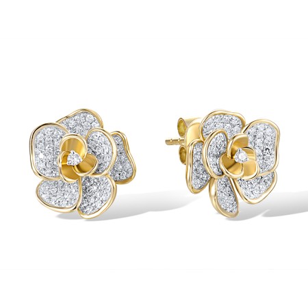 14KYW Earrings Diamond (E316410DIA14KYW)