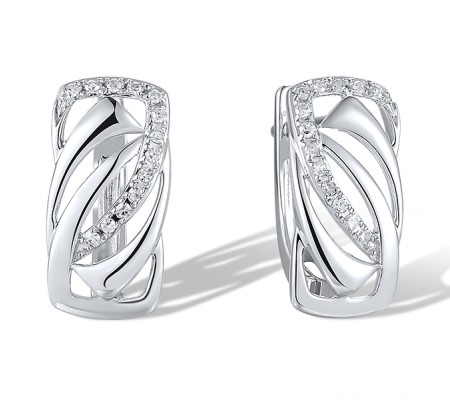 14KW Earrings Diamond (E316488DIA14KW)