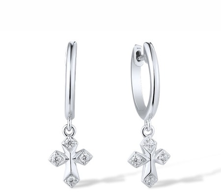 Sterling Silver Earrings White Cubic Zirconia (E316498WCZSL925)