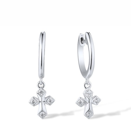 Sterling Silver Earrings White Cubic Zirconia (E316498WCZSL925)