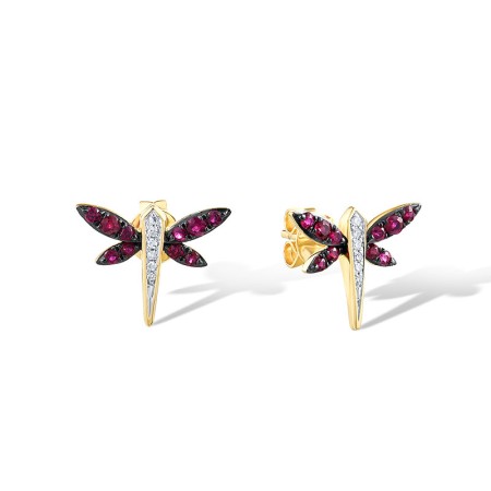 14KYWB Earrings Diamond,Ruby (E316516RUY14KYWB)