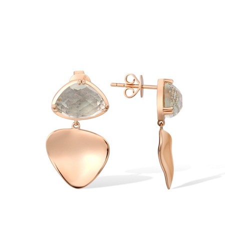 14KR Earrings Prasiolite (Green Amethyst) (E316532GAM14KR)