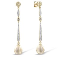 14KYW Earrings Diamond,Lemon Quartz,White Topaz (E316720LQT14KYW)