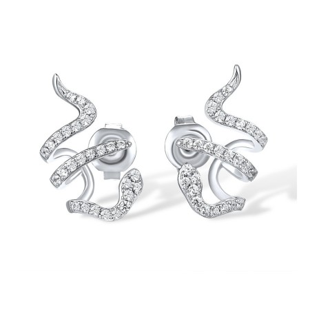 Sterling Silver Earrings White Cubic Zirconia (E316757WCZSL925)