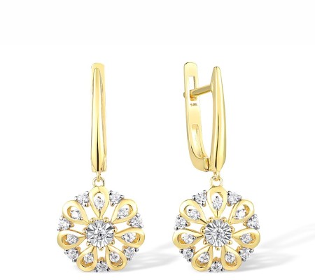14TT Earrings Diamond (E316771DIA14TT)