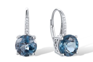 10KW Earrings Diamond,London Blue Topaz (E316817LDB10KW)