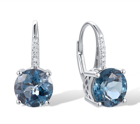 10KW Earrings Diamond,London Blue Topaz (E316817LDB10KW)
