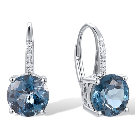 10KW Earrings Diamond,London Blue Topaz (E316817LDB10KW)