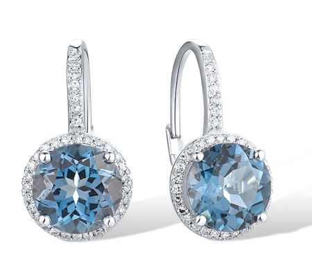 10KW Earrings Diamond,London Blue Topaz (E316818LDB10KW)