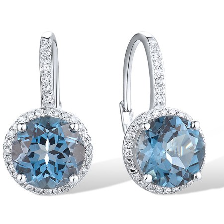 10KW Earrings Diamond,London Blue Topaz (E316818LDB10KW)