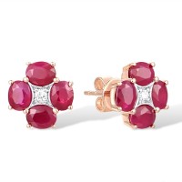 14KRW Earrings Diamond,Ruby (E316881RUY14KRW)