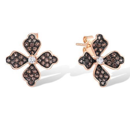 14KRB Earrings Brown Diamond,Diamond (E316884BRW14KRB)