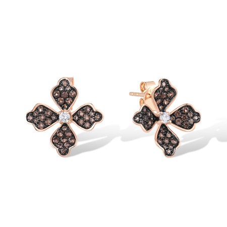 14KRB Earrings Brown Diamond,Diamond (E316884BRW14KRB)