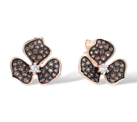 14KRB Earrings Brown Diamond,Diamond (E316885BRW14KRB)