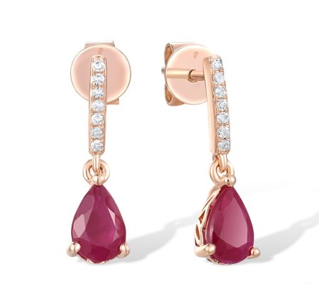 14KR Earrings Ruby,Diamond (E316939RUB14KR)