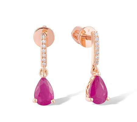 14KR Earrings Ruby,Diamond (E316939RUB14KR-SR)