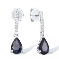 14KW Earrings Blue Sapphire,Diamond (E316939SAP14KW)
