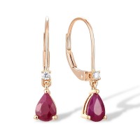 14KR Earrings African Ruby,Diamond (E316940RUB14KR)
