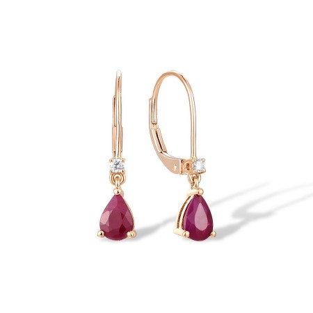 14KR Earrings African Ruby,Diamond (E316940RUB14KR)