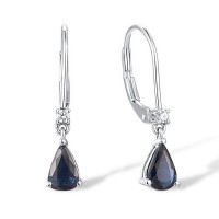 14KW Earrings Blue Sapphire,Diamond (E316940SAP14KW)