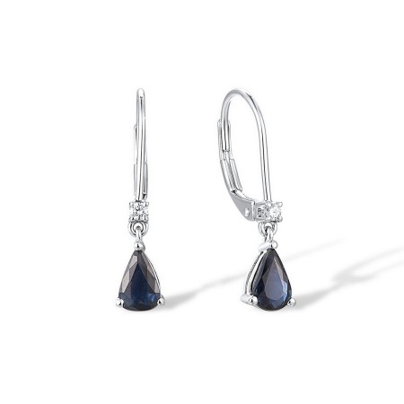 14KW Earrings Blue Sapphire,Diamond (E316940SAP14KW)