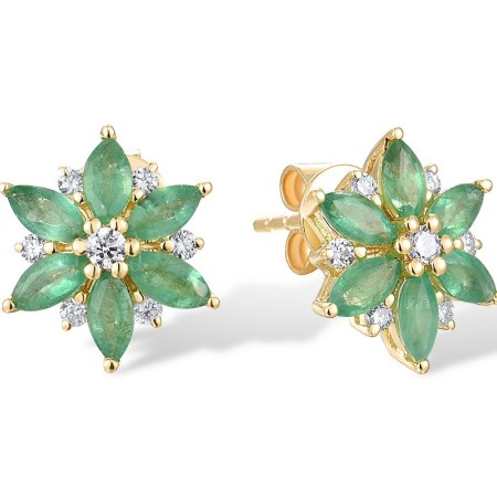 14KY Earrings Diamond,Emerald (E316941EMR14KY)