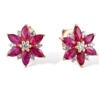 14KR Earrings Diamond,Ruby (E316941RUY14KR)