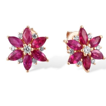 14KR Earrings Diamond,Ruby (E316941RUY14KR)