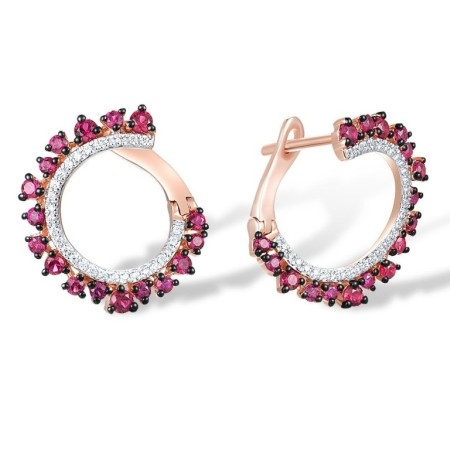 14KRWB Earrings Diamond,Ruby (E316955RUY14KRWB)